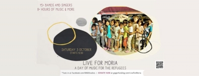 Live For Moria: Μία ημέρα μουσικής για τους πρόσφυγες | 3 Οκτωβρίου